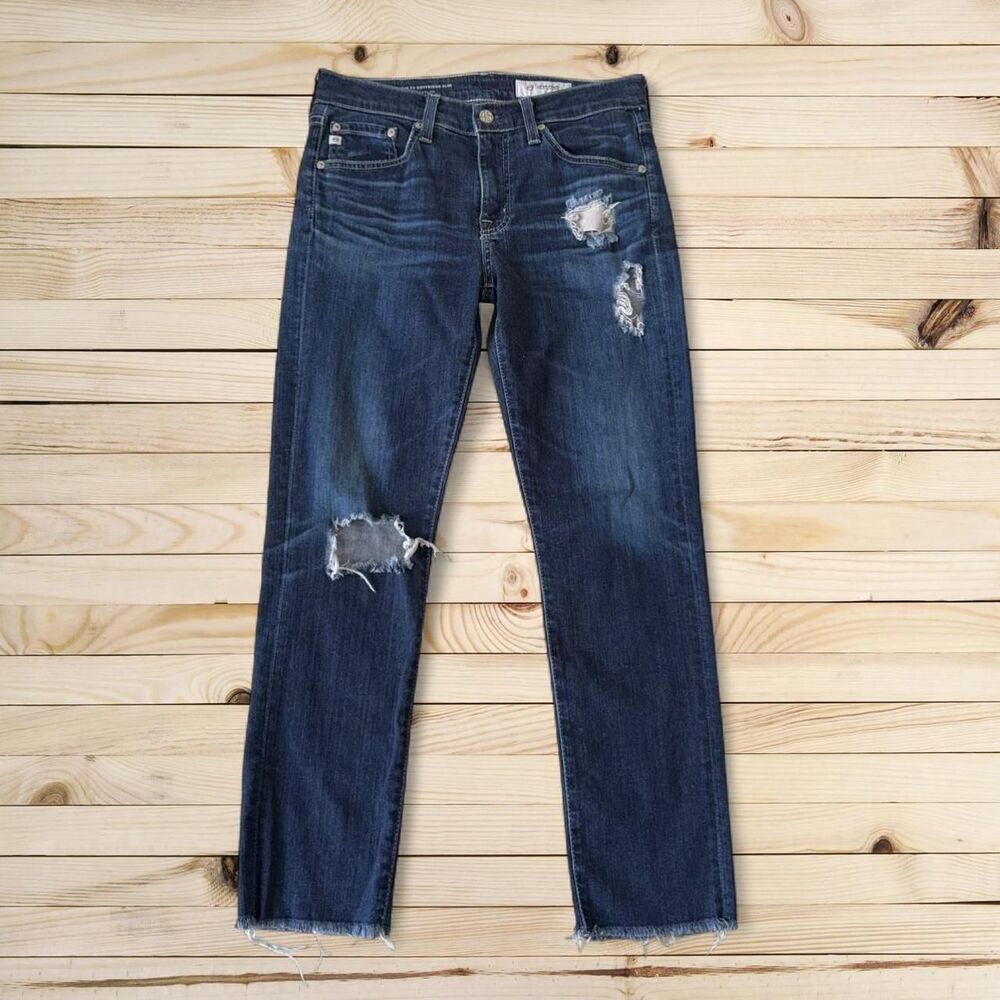 AG Adriano Goldschmied Ex Boyfriend Slim Distressed Jeans